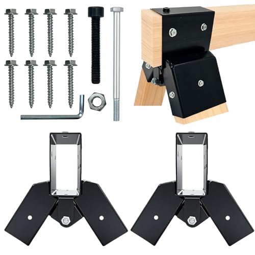 2 PCS 2x4 Target Stand Brackets Heavy Duty Steel A-Frame Swing Set Hardware Adjustable Angle Welded Construction Hanger Holder Saw Horse Brackets for Shooting Targets Archery Backstop Outdoor Gym