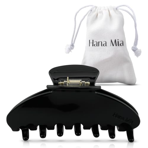 Luxury Black Acetate Claw Clip, 4 inch