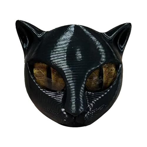 Genérico Escultura Piedra Ga-to Negro Lujo | 3.15 'Crist-al Cabeza Gato Neg-ro | Crist-ales Gatito Tallados A Mano Estatua Piedras Curación | Elegante Figura Gatito Crafts Art Home Decor