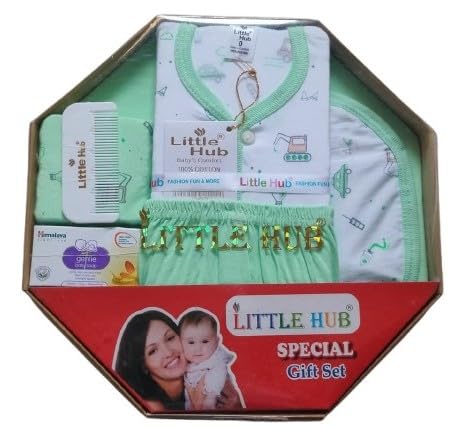 Little Hub Baby Gift Set, Special Clothing and Bath Set with Baby Soap (Green)-image-44