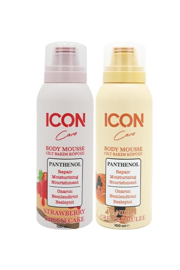 ICON Care Cilt Bakım Köpüğü Vanılla Creme100 ml + Strawberry & Cheesecake 100 ml-