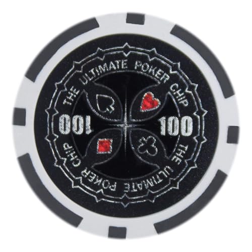 Playzaic 14-gram The Ultimate Poker Chips (50-Pack) Heavy Clay Composite Set - Bulk Casino Chips with Denominations for Texas Holdem, Blackjack - Betting Game Accessories ($1,000 Yellow) by Playzaic - Image 2