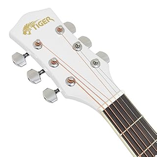 TIGER Guitare acoustique Découpe Blanc – Image 3