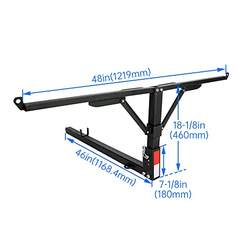 Foldable Truck Bed Extender 400Lb Pick Up Truck Bed Hitch Mount Heavy Duty Steel Bed Extender Big Bed Senior For Ladder Canoe Kayak Pipes Lumber #TOP3