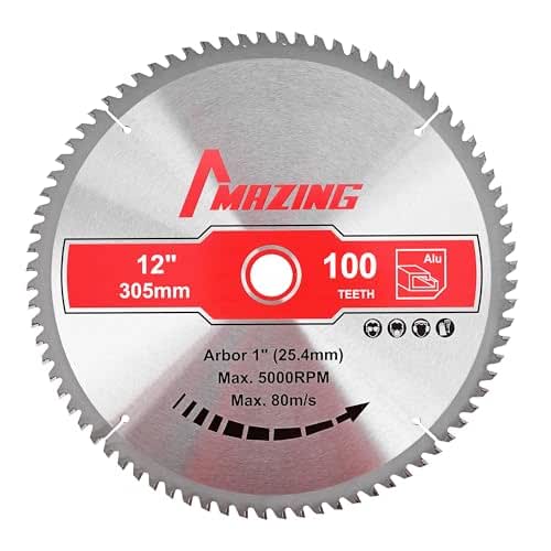 MAZING 12 Inch 100T Circular Saw Blades, Aluminum Cutting TCT