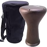 17" Percussion" Gawharet El Fan Pro Metal Darbuka Drum Doumbek (Copper + PowerBeat Black)