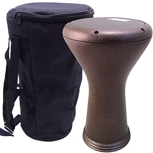 17" Percussion" Gawharet El Fan Pro Metal Darbuka Drum Doumbek (Copper + Powerbeat Black) #TOP5