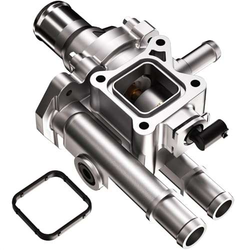 GVPART4U Upgraded Aluminum Engine Coolant Thermostat Housing Assembly with Gasket & Sensor -Fit for Chevrolet Cruze 2011-2016, Sonic 2012-2018, Trax 2013-2020, 1.6L &1.8L, Replace 25199824 25192228