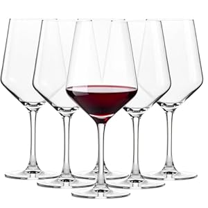 Glasmark KROSNO 1992 Rotweingläser - Transparent - Spülmaschinengeeignet - 6er Set - 580 ml