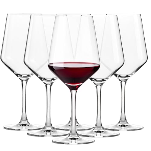 Glasmark KROSNO 1992 Rotweingläser - Transparent - Spülmaschinengeeignet - 6er Set - 580 ml