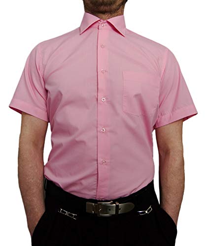 Chemise manches courtes homme infroissable dotée d'un col classique Kent