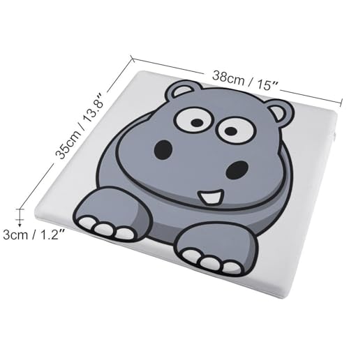 Cojín de espuma viscoelástica de hipopótamo 38x35cm con funda lavable 3