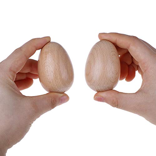 8pcs Musical Percussion Instruments for Kids Include 4pcs Wood Egg Shakers and 4pcs Musical Rhythm Sticks - Thumbnail 6