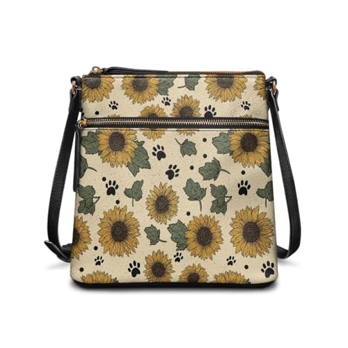 Image of Leather Purses for Women, Leather Hobo Bags for Women Travel Sling Purse Triple Zippered Pockets Shoulder Bag