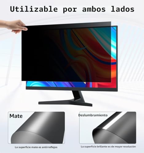 Filtro de pantalla de privacidad de computadora de 21.5 pulgadas panorámica 16:9 anti luz azul 7