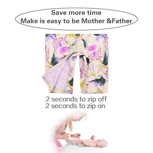 Image of weVSwe Baby Girl Toddler UPF 50+ Rash Guard Swimsuit Sun Protection Beachwear Zipper Bathing Suit 0-3 Years