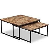 Esta mesa de centro industrial será un accesorio atemporal para su hogar. La superficie de madera maciza de las mesas brindan una superficie estable y segura en la que puede colocar sus bebidas, jarrones, fruteros y adornos.