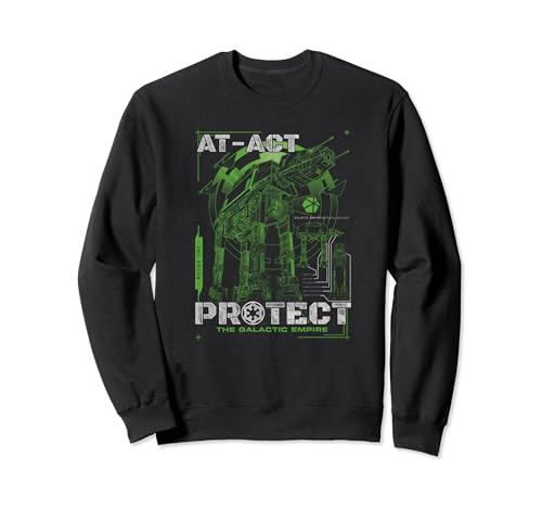 Sweatshirt Star Wars Rogue One AT-ACT pull gris geek empire galactique pour homme