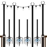 Gancho De Pastor, 4PCS 300CM Ganchos De Pie En Exteriores Para Casa De Pájaros Varilla De Montaje De Jardín Para Iluminación Decoración De Bodas Gancho De Pastor De Jardín Para Uso En Exteriores