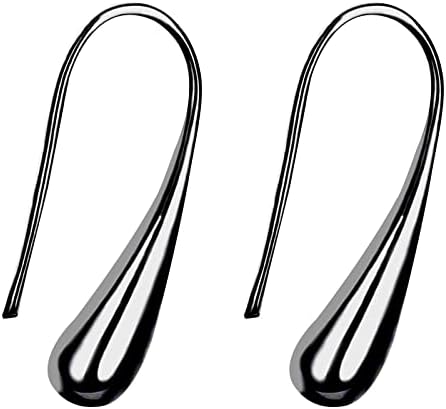 Amazon Brand-HIKARO Teardrop Water Drop Raindrop Earrings for Women Birthday Christmas Gift-Black