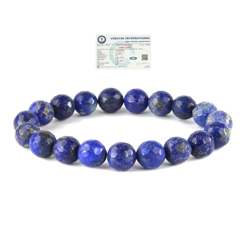 Image of Reiki Crystal Products Certified Natural Crystal Stone Diamond Cut /Faceted 10 mm Beads Bracelet for Men & Women | Reiki Charged Gemstone Jewellery | Multiple Stone Variants Available