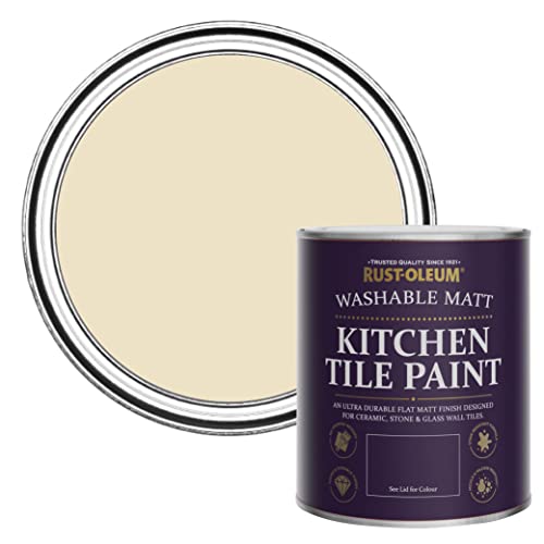 Rust-Oleum Cream water resistant Kitchen Tile Paint in Matt Finish - Featherstone 750ml