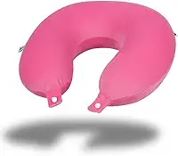 Travesseiro Para Viagem Almofada Nasa Almofada De Pescoço Com Botão, Almofada De Apoio Anatômica Para Avião, Carro E Ônibus, Descanso Confortável, Portátil E Macio (Sortida entre Rosa ou Roxo)