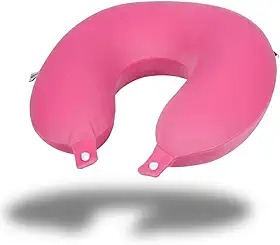 Travesseiro Para Viagem Almofada Nasa Almofada De Pescoço Com Botão, Almofada De Apoio Anatômica Para Avião, Carro E Ônibus, Descanso Confortável, Portátil E Macio (Sortida entre Rosa ou Roxo)
