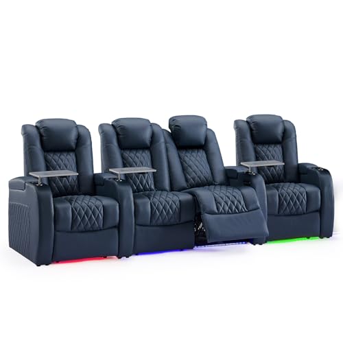Image of Weilianda Home Theater Seating, Top Grain Leather Movie Theater Chair