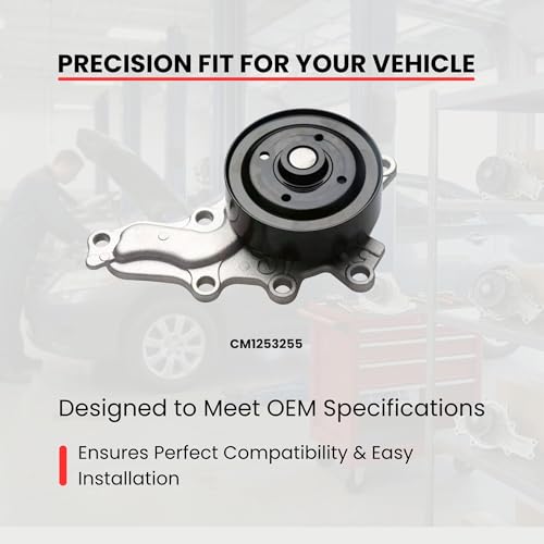 Canuck Motors CM1704010 Engine Water Pump for Cars with Gasket [Fits Engine - L4 2.5L, 2.7L] | Compatible with Scion tC 2011-2016, Toyota Camry 2010-2017, Highlander 2009-2019, RAV4 2009-2018, Sienna by Canuck Motors - Image 8
