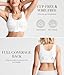 Post Surgery Compression Bras for Women Front Closure Bra with Adjustable Straps (White, XL)