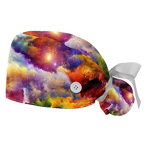 Berret Bouffant Galaxie pour Professionnels Coiffure et Cuisine Réglable