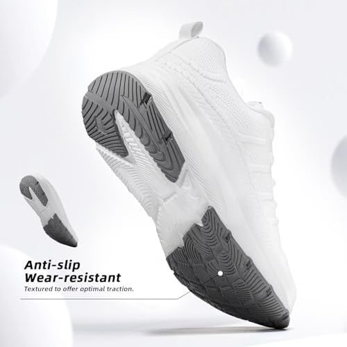 Image of KDN Men's Wide Toe Box Shoes Cushioned Road Running Shoes Non Slip Mens Walking Sneakers for Wide Feet Comfortable Athletic Gym Workout Shoes Wide Width