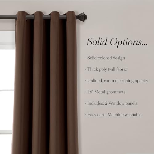 Lush Decor Insulated Grommet Blackout Window Curtain Panels, Pair, 52" W x 84" L, Chocolate - Classic Modern Design - Chic Window Decor - Long Curtains For Living Room, Bedroom, Or Dining Room by Lush Decor - Image 6
