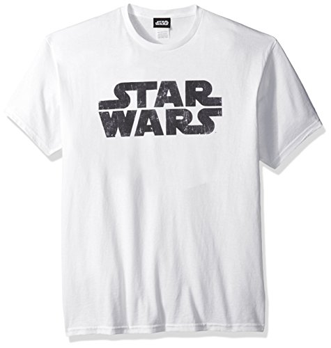 Star Wars Mens Simplest Logo Graphic Tee, White, Large