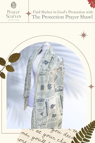 100% Cotton Christian Prayer Shawl with Protection Bible Verses - 28x70" Large, Lightweight Scarf, Christian Gift for Women2