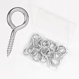 10 Pcs 2.2 Inches Eye Hooks,M6 Screw Eye Hooks,Heavy Duty Screw Eye Bolt,Load Bearing 200LB,Eye Bolt for...