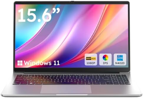 Amzboy 15.6” Windows 11 Laptop, N4020 CPU, 4GB RAM, 128GB eMMC, F...