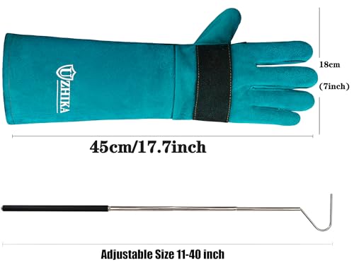 Uzhika Luvas de manuseio de animais, à prova de mordidas, resistentes a arranhões para pegar répteis