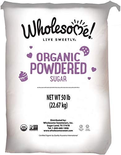 Wholesome Fair Trade Organic Powdered Sugar, Naturally Flavored Real Sugar, Non GMO & Gluten Free, 50 Pound (Pack of 1), (Packaging May Vary) image 3