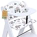 Sitzverkleinerer für Hochstuhl Baby Sitzkissen Stuhl 2-teilig - Kinder Sitzauflage für Hauck und Stokke Kinderhochstuhl High Chair Cover für Treppenhochstuhl und Babystuhl Oeko-Tex Afrika