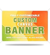 Custom Banner Canvas Printed Indoor or Outdoor,Personalized Banners Customize for Business Event,...