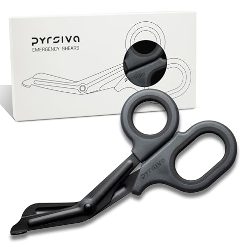 Pyrsiva - Trauma Shears – 7.5" Titanium-Coated Stainless Steel Bandage Scissors for Nurses, EMTs & Doctors | Professional Medical Shears for First Responders & Wound Care
