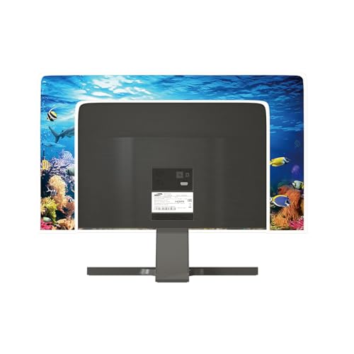 Image of Underwater Waterproof Screen TV Cover 32 Inch Ocean Undersea Life Tropical Fish Turtle Coral Design Television Covers Dust-Proof Anti-Scratch Anti-Static Protective Cover for LED LCD OLED TVs