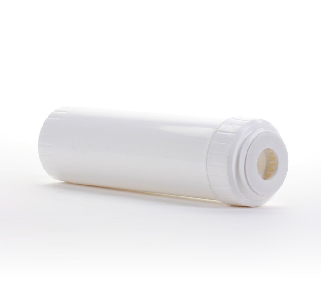 Hydronix EC-2510W White Empty Standard Size Water Filter Cartridge Durable Construction Universal Pre Post Use 2 5 x