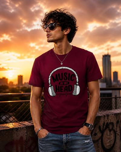 Image of Amazon Brand - Anarva Men's Cotton Printed Crew Neck T-Shirt | Casual Short Sleeve Graphic Tee