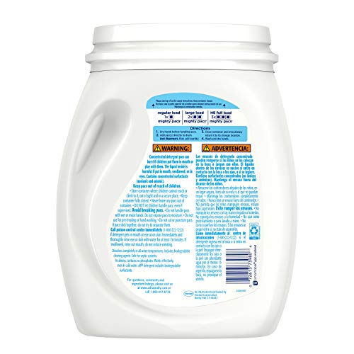 All Mighty Pacs With Stainlifters Free Clear Laundry Detergent, Free Clear For Sensitive Skin, 66 Count - (Pack Of 2) #TOP2