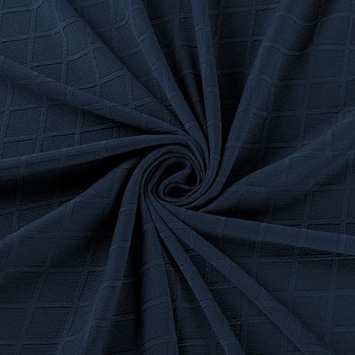 E Ebeta Stretch Sofa Slipcover Loveseat Sofa, Couch Sofa Cover Furniture Protector Soft With Elastic Bottom, Spandex Small Checks (2 Seater, Navy Blue) #TOP4