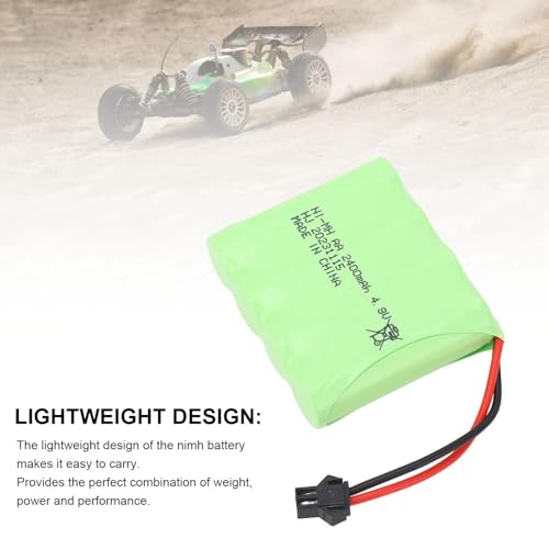 Bateria Litowa do Samochodu RC, Profesjonalna Bateria Litowa 4,8 V 2400 MAh z wtyczką do Części Zamiennych do Samochodu RC 1/16