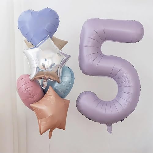 Image of Pastel Purple 2 Number Balloons,40 Inch Light Purple 2 Balloons Large Helium Foil Mylar Purple Number 2 Balloon for Birthday Party Anniversary Decorations